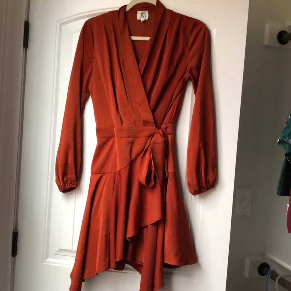 Flowy tie front dress